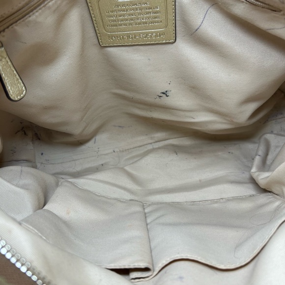 Coach Signature Women's Khaki Leather/Pvc Tote - Picture 5 of 10